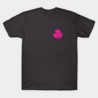 Small Pink Shamrock for St Patricks Day T-Shirt